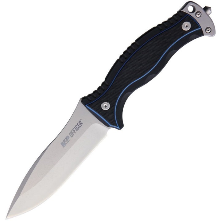 Couteau Smith&Wesson M&P Officer Lame Acier 8Cr13MoV Manche G10 Etui Abs SW1122582 - Livraison Gratuite