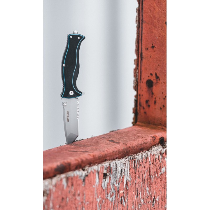 Couteau Smith&Wesson M&P Officer Lame Acier 8Cr13MoV Tanto Manche G10 Linerlock Clip SW1122581 - Livraison Gratuite