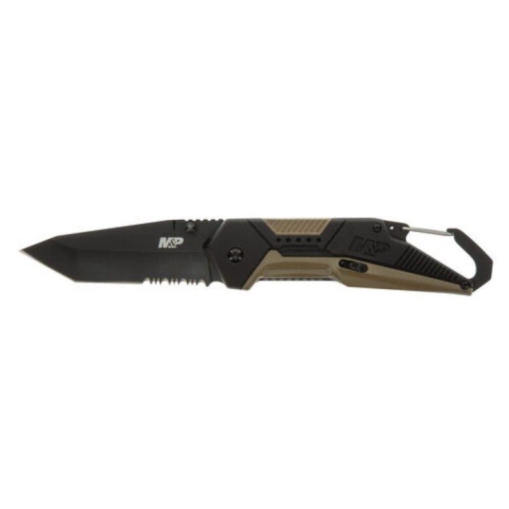Couteau Smith&Wesson M&P Repo A/O Lame Tanto 8Cr13MoV Manche Alum Linerlock Clip SW1122579 - Livraison Gratuite