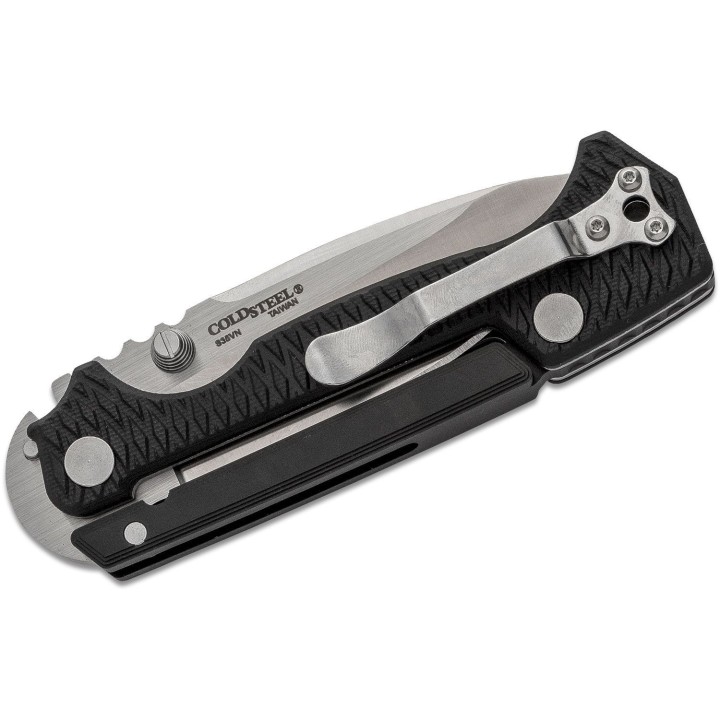 Couteau Cold Steel AD-15 Scorpion Lame Acier S35VN Manche Black G10 Clip CS58SQB - Livraison Gratuite