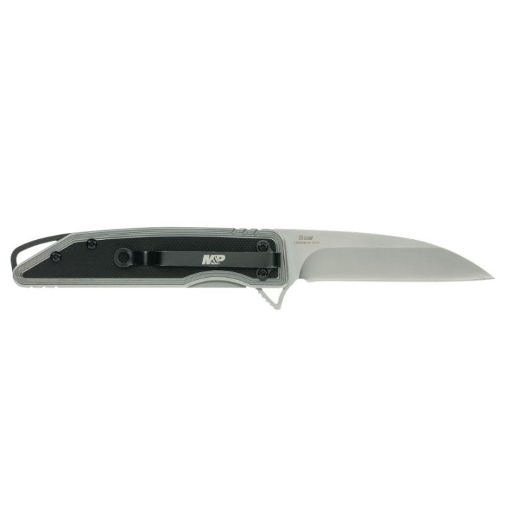 Couteau Smith&Wesson M&P Sear A/O Lame Acier 8Cr13MoV Manche Acier/G10 Linerlock Clip SW1122580 - Livraison Gratuite