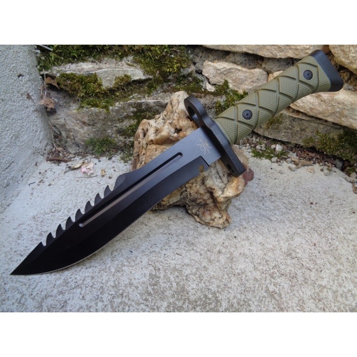 Couteau de Combat Frost Cutlery Tactical Lame Acier 3Cr13 Manche Abs Etui Plastique Rigide FTX442B - Livraison Gratuite