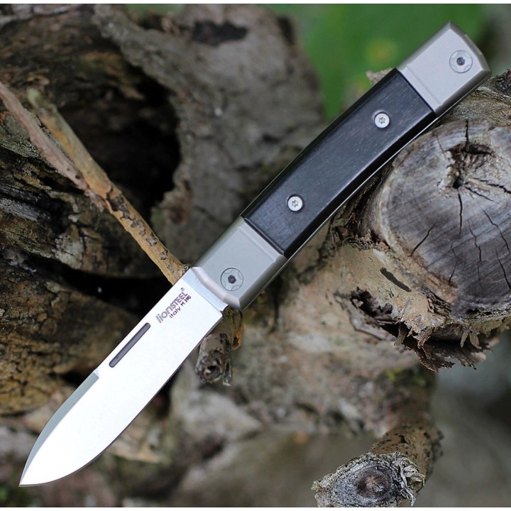 Couteau LionSteel BestMan BM2 Lame Acier M390 Manche Ebène/Titane Made Italy LSTBM2EB - Livraison Gratuite