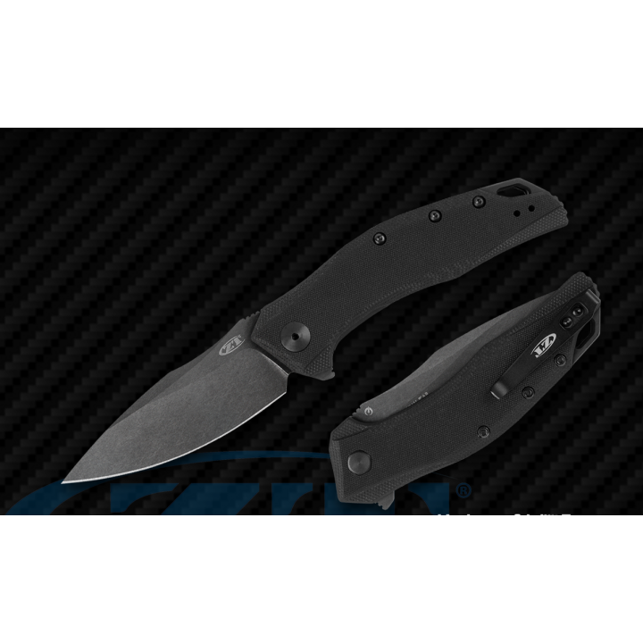 Couteau Zero Tolerance A/O Lame Acier CPM-20CV Manche G10 Linerlock Clip Made USA ZT0357BW - Livraison Gratuite