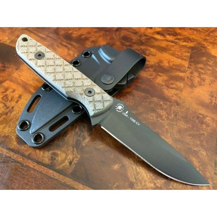 Couteau Spartan Blades Alala Lame Carbone 1095 Manche Green Micarta Made USA SBSL004BKGR - Livraison Gratuite