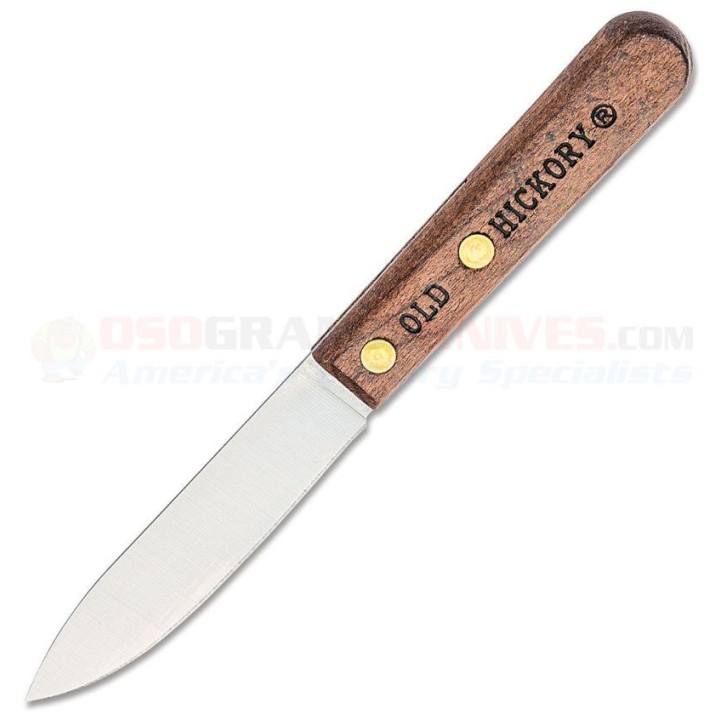 Couteau De Survie Old Hickory Bird and Trout Lame Carbone 1095 Manche Bois Etui Cuir USA OH7027 - Livraison Gratuite