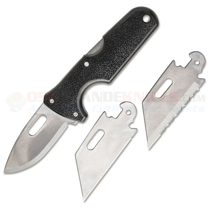 Couteau Cold Steel Click N Cut 3 Lames Acier 420 Manche Abs Etui Secure-Ex CS40A - Livraison Gratuite