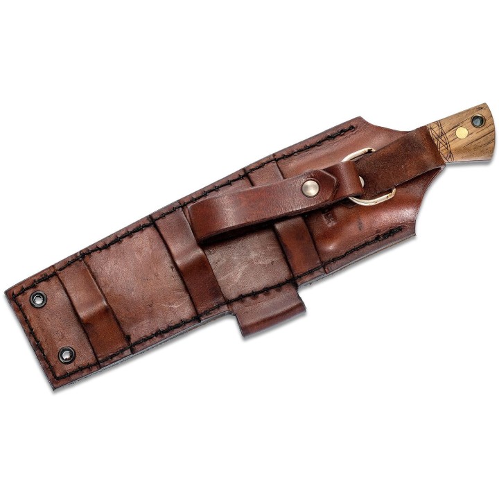 Couteau Bushcraft Condor Pictus Lame Acier Carbone 1095 Manche Bois Etui Cuir Made Salvador CTK394161HC - Livraison Gratuite