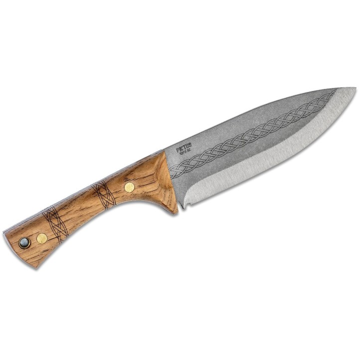 Couteau Bushcraft Condor Pictus Lame Acier Carbone 1095 Manche Bois Etui Cuir Made Salvador CTK394161HC - Livraison Gratuite