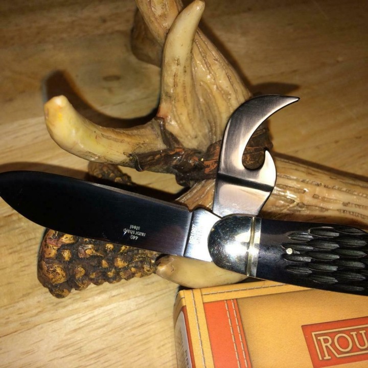 Couteau de Scout Rough Rider Kamp King Ouvres Boites, Bouteilles, Tournevis RR1987 - Livraison Gratuite
