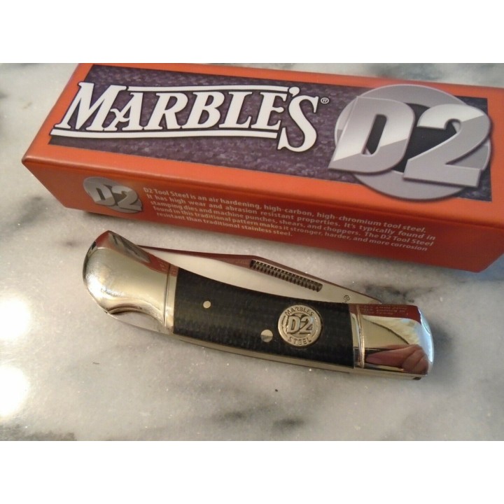 Couteau Marbles Lockback D2 Lame Acier D2 Manche Micarta MR432 - Livraison Gratuite
