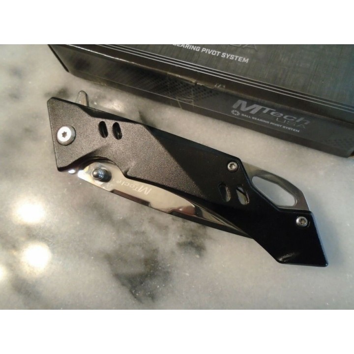 Couteau Gentleman Folder Lame Acier 3Cr13 Manche Alu Ball Bearing MT1142BK - Livraison Gratuite