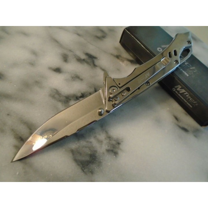 Couteau Gentleman Folder Lame Acier 3Cr13 Manche Alu Ball Bearing MT1142BK - Livraison Gratuite