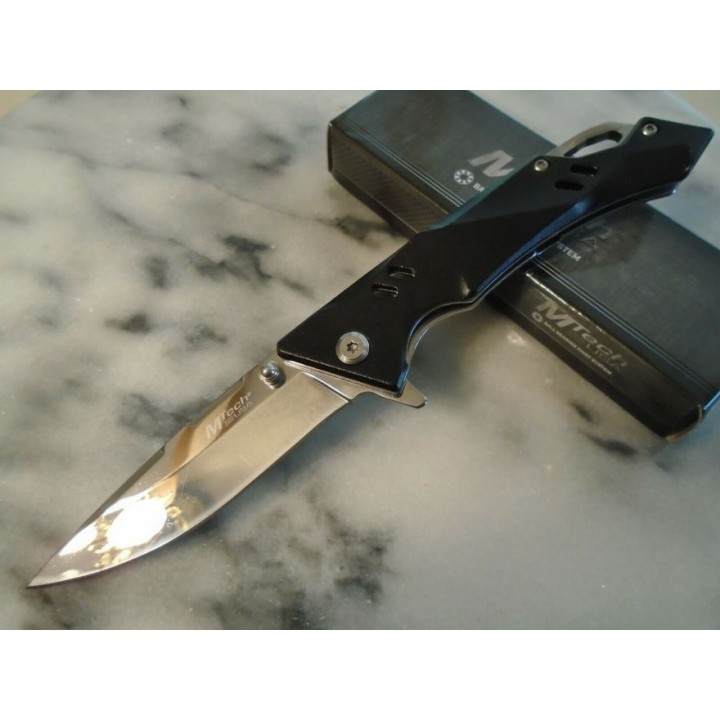 Couteau Gentleman Folder Lame Acier 3Cr13 Manche Alu Ball Bearing MT1142BK - Livraison Gratuite