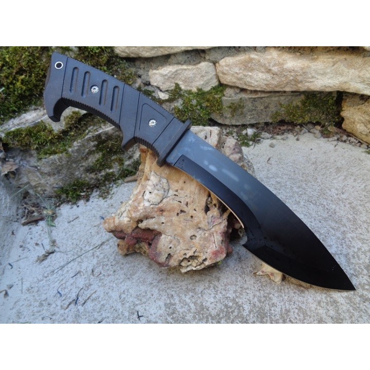 Couteau Kukri Bowie Frost Cutlery Lame Acier 3Cr13 Manche Abs Etui Nylon FTX25B - Livraison Gratuite