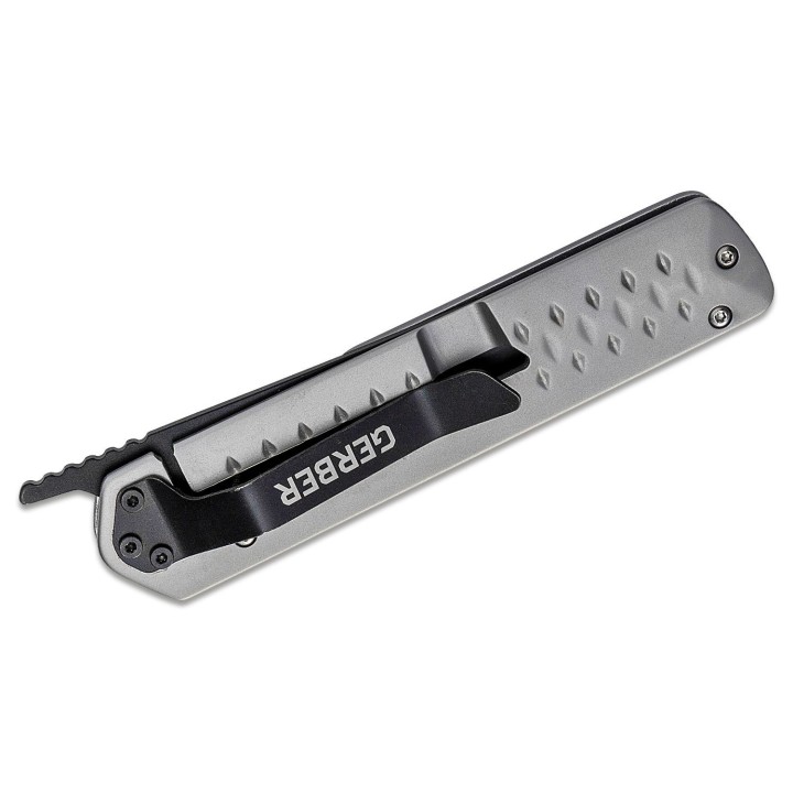 Couteau Gerber Ayako Tanto Silver Lame Acier 7Cr17MoV Manche Aluminium/Acier G1689 - Livraison Gratuite