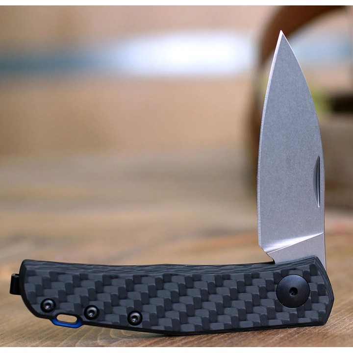 Couteau Zero Tolerance Slip Joint Lame Acier CPM-20CV Manche Fibre de Carbone Made USA ZT0235 - Livraison Gratuite
