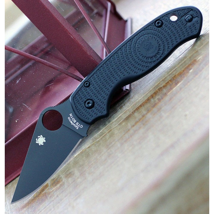 Couteau Spyderco Para 3 Compression Lock Manche FRN Lame Black CTS-BD1N Clip Made USA SC223PBBK - Livraison Gratuite