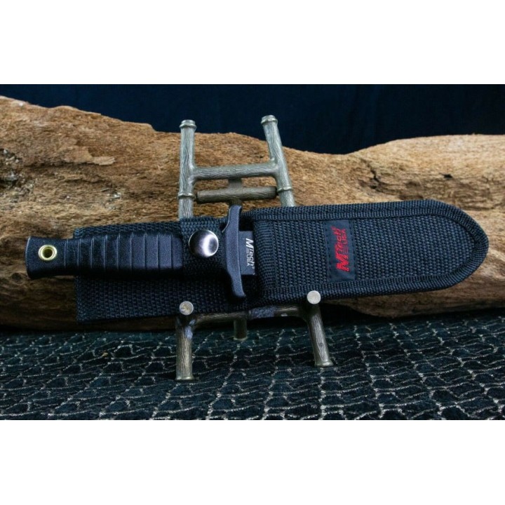MT097 Dague Couteau de Combat Botte Lame Acier Inox Manche Abs Etui Nylon - Livraison Gratuite