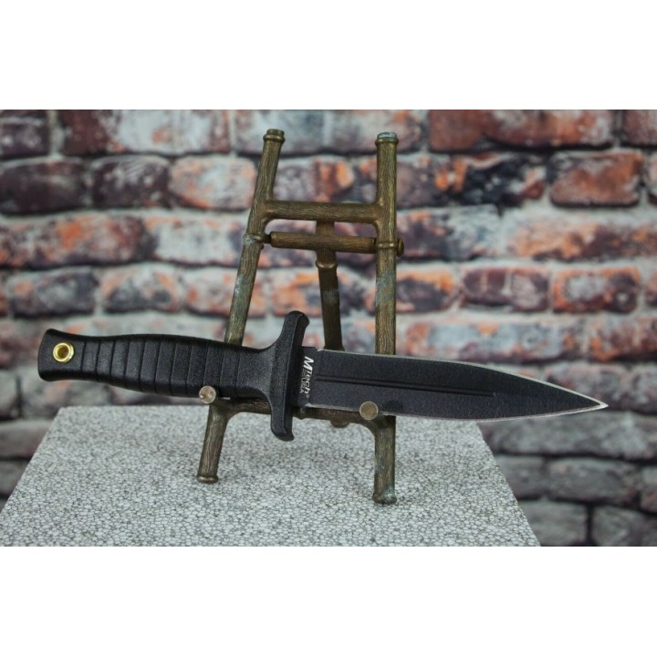 MT097 Dague Couteau de Combat Botte Lame Acier Inox Manche Abs Etui Nylon - Livraison Gratuite