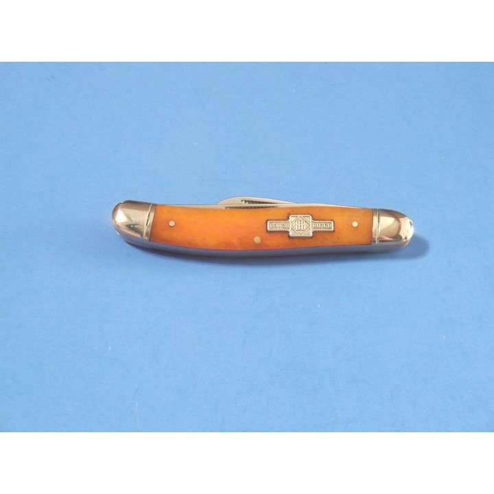 RR005 Couteau Rough Rider Stockman Orange Bone 3 Lames Acier 440 - Livraison Gratuite