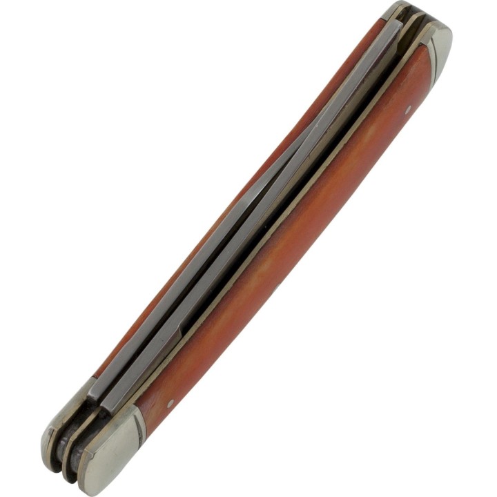 RR073 Couteau Rough Rider Razor Trapper Orange Lame Acier 440 Manche Os - Livraison Gratuite