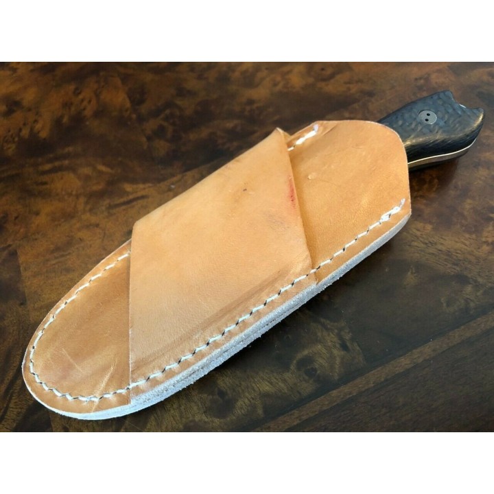 BRAD3FE114A Couteau Bradford Knives Guardian 3 Manche Fibre de Carbone Acier AEB-L Etui CUir Made USA - Livraison Gratuite
