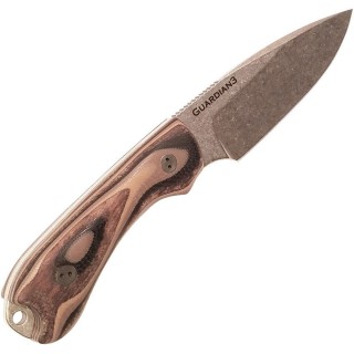 BRAD3FE115 Couteau Bradford Knives Guardian 3 G-Wood Manche Bois Acier N690 Etui CUir Made USA - Livraison Gratuite