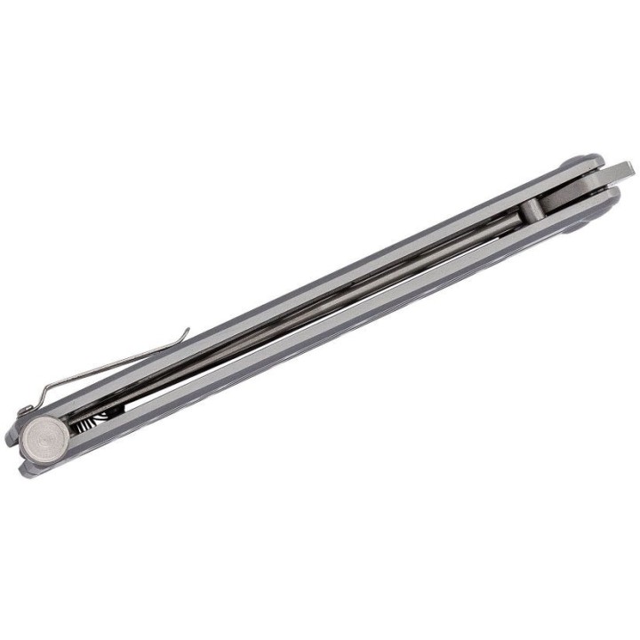 BC800SSS Couteau Bear Song VIII Gray Stainless Lame Acier 154CM Manche Acier Made USA - Livraison Gratuite