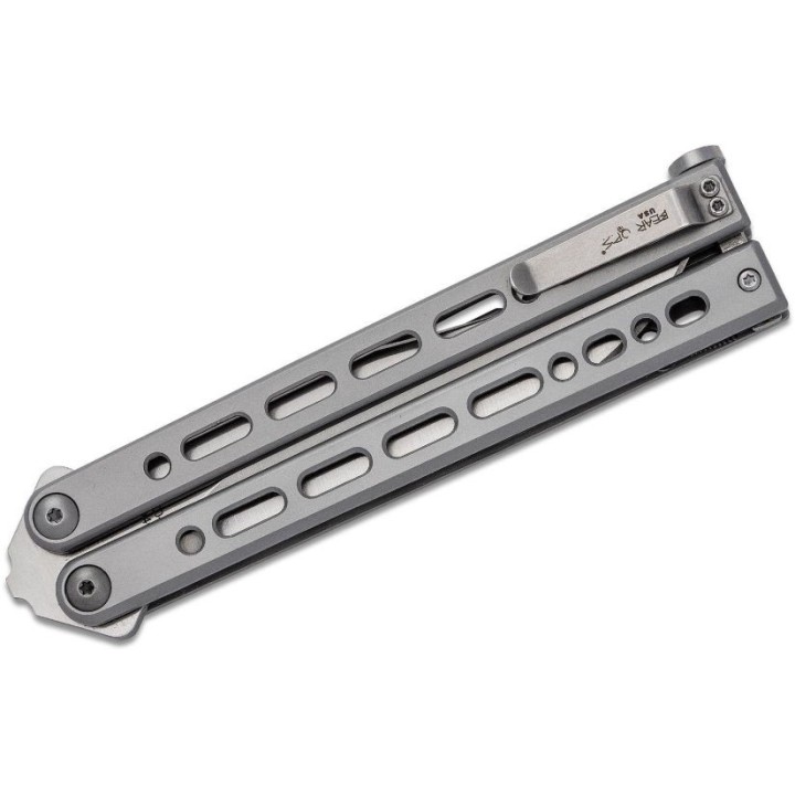 BC800SSS Couteau Bear Song VIII Gray Stainless Lame Acier 154CM Manche Acier Made USA - Livraison Gratuite