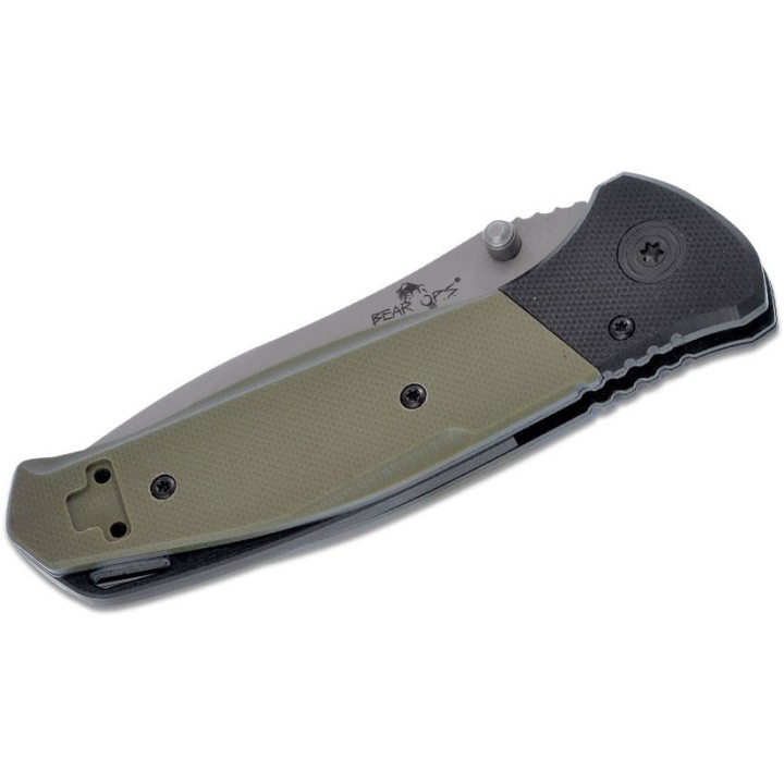 BCA400B4P Couteau Bear Ops Swipe A/O Lame Acier 14C28N Manche G10 Linerlock Clip Made USA - Livraison Gratuite