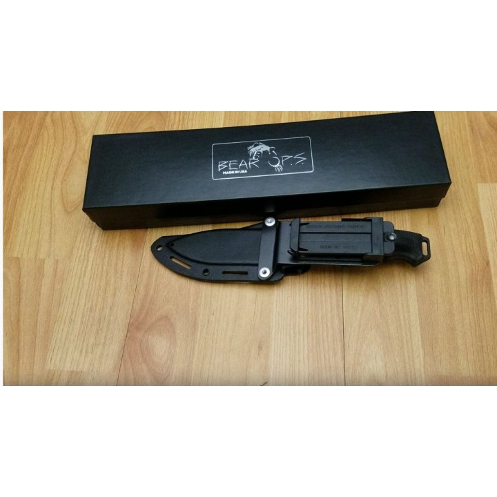 BCCC200B4B Couteau Bear Ops Constant Acier Carbone 1095 Manche G10 Etui Kydex USA - Livraison Gratuite