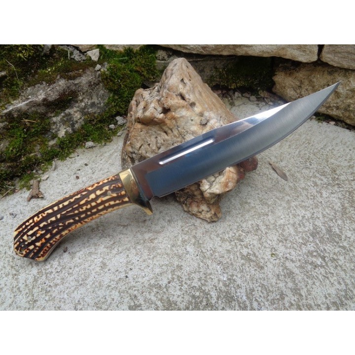 Couteau Poignard de Chasse Frost Cutlery Sharps Lame Acier 420 Manche Cerfé ABS Etui Nylon FSHP137SBR - Livraison Gratuite