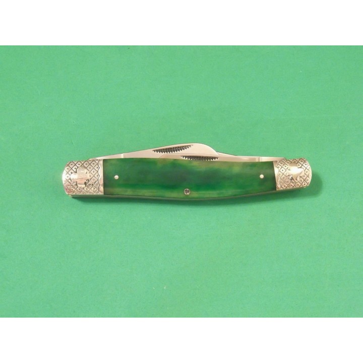 RR1057 Couteau Rough Rider Stockman Stroke of Luck Bone Manche Os Lames Acier 440 - Livraison Gratuite