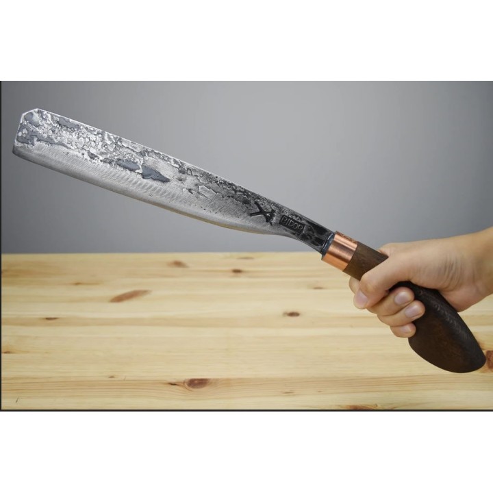Machette My Parang Bentong 12" Carbone 5160 Manche Bois Etui Nylon Made In Malaysia MYPBNTG12 - Livraison Gratuite
