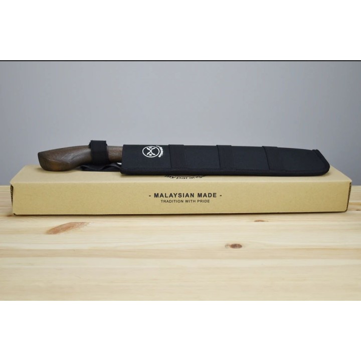 Machette My Parang Duku Chandong 12" Carbone 5160 Manche Bois Etui Nylon Made In Malaysia MYPCDG12 - Livraison Gratuite