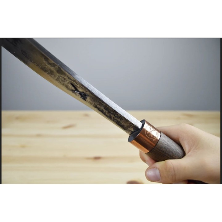 Machette My Parang Duku Chandong 12" Carbone 5160 Manche Bois Etui Nylon Made In Malaysia MYPCDG12 - Livraison Gratuite