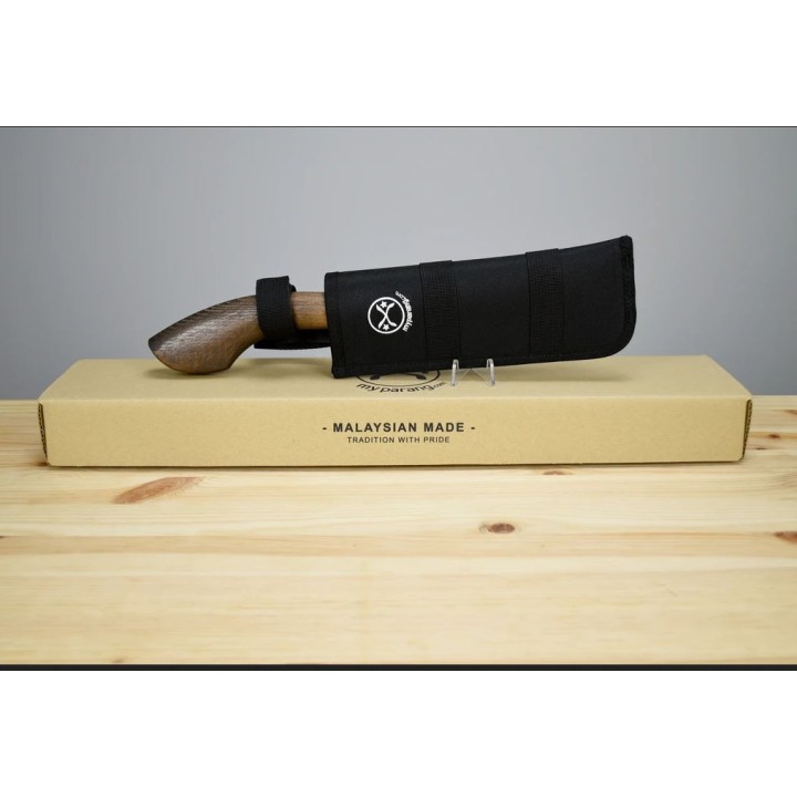 Machette My Parang Duku Chandong 8" Carbone 5160 Manche Bois Etui Nylon Made In Malaysia MYPCDG8 - Livraison Gratuite