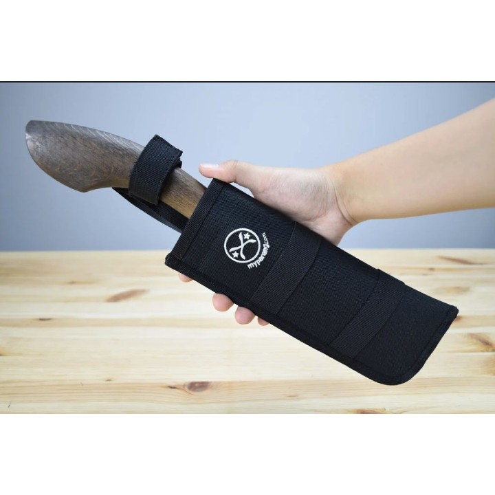 Machette My Parang Duku Chandong 8" Carbone 5160 Manche Bois Etui Nylon Made In Malaysia MYPCDG8 - Livraison Gratuite
