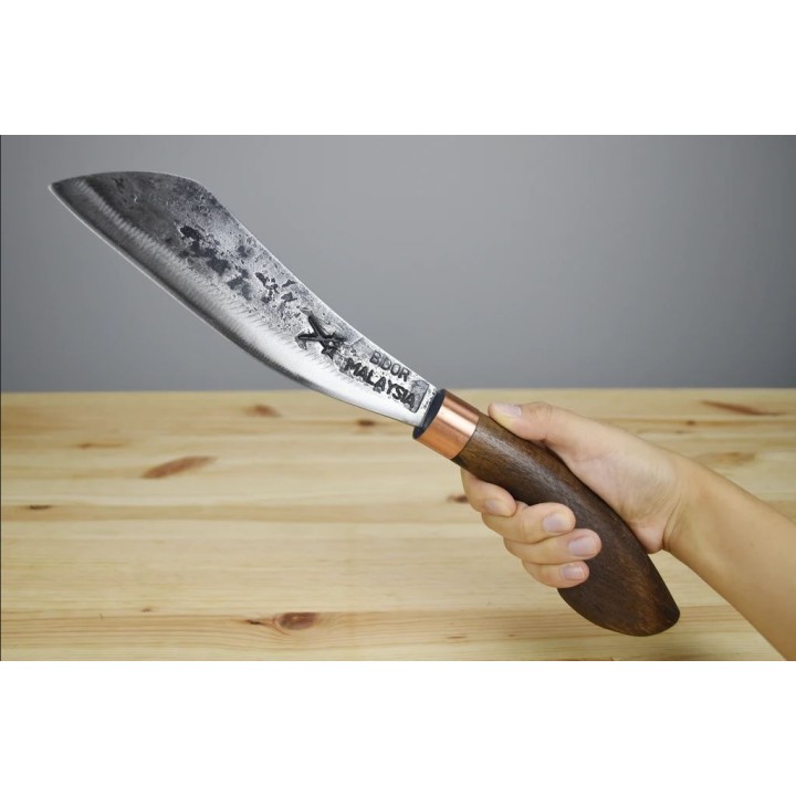 Machette My Parang Duku Chandong 8" Carbone 5160 Manche Bois Etui Nylon Made In Malaysia MYPCDG8 - Livraison Gratuite