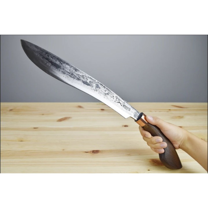 Machette My Parang Golok 115 Machete Carbone 5160 Manche Bois Etui Nylon Made In Malaysia MYPGLK115 - Livraison Gratuite
