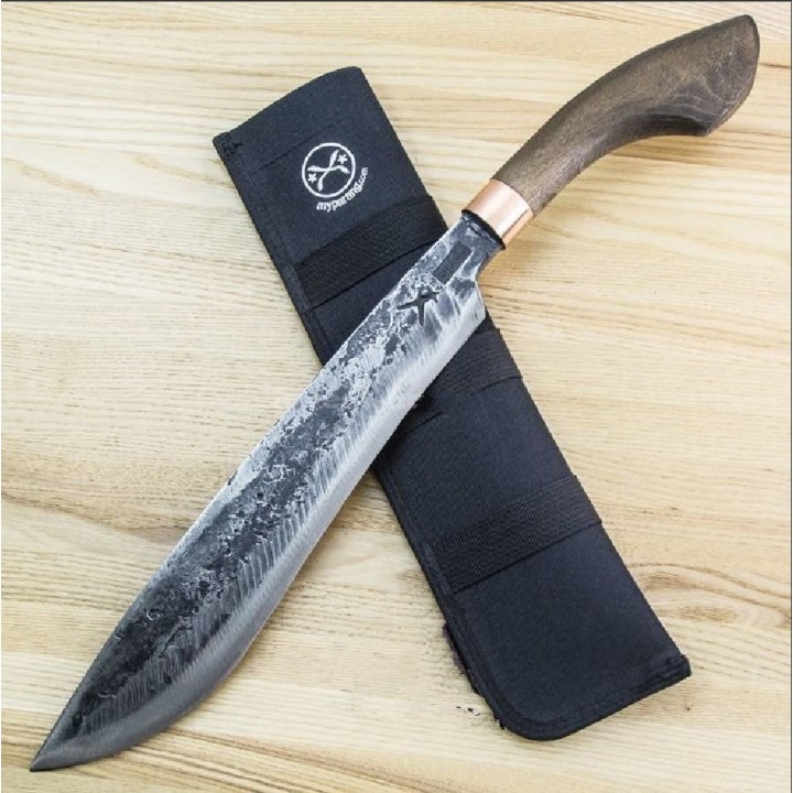 Machette My Parang Golok 135 Machete Carbone 5160 Manche Bois Etui Nylon Made In Malaysia MYPGLK135 - Livraison Gratuite