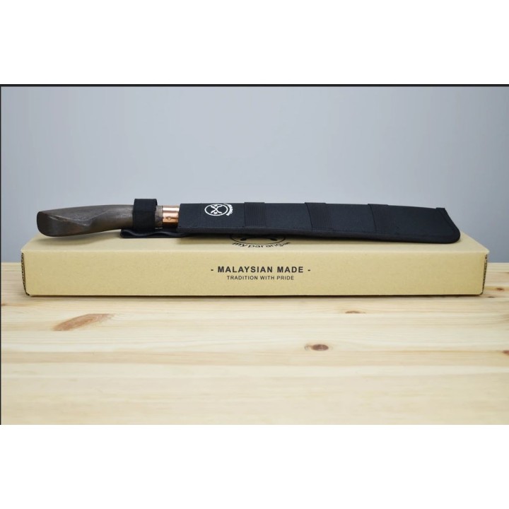 Machette My Parang Golok 135 Machete Carbone 5160 Manche Bois Etui Nylon Made In Malaysia MYPGLK135 - Livraison Gratuite