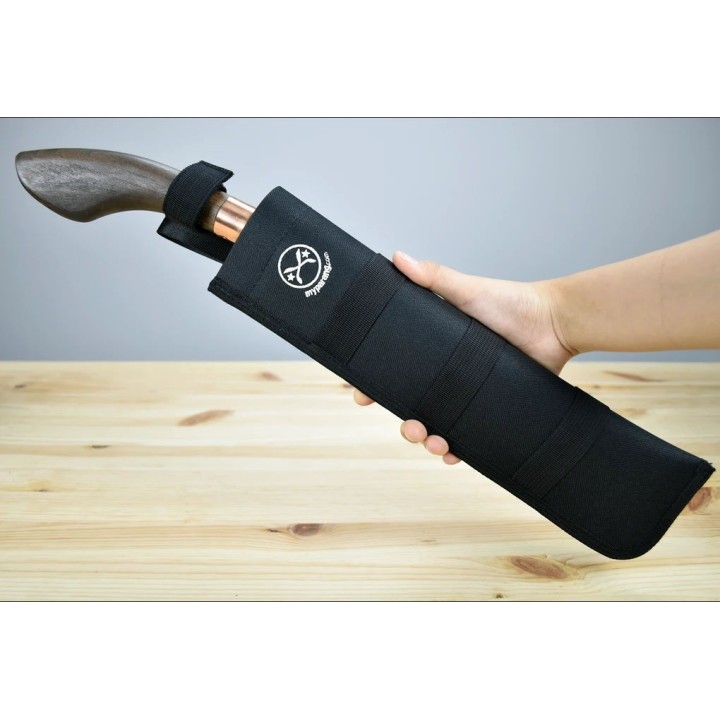 Machette My Parang Golok 135 Machete Carbone 5160 Manche Bois Etui Nylon Made In Malaysia MYPGLK135 - Livraison Gratuite