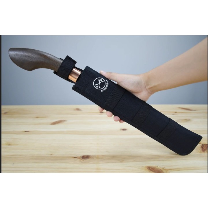 Machette My Parang Rintis Carbone 5160 Manche Bois Etui Nylon Made In Malaysia MYPRNTS12 - Livraison Gratuite