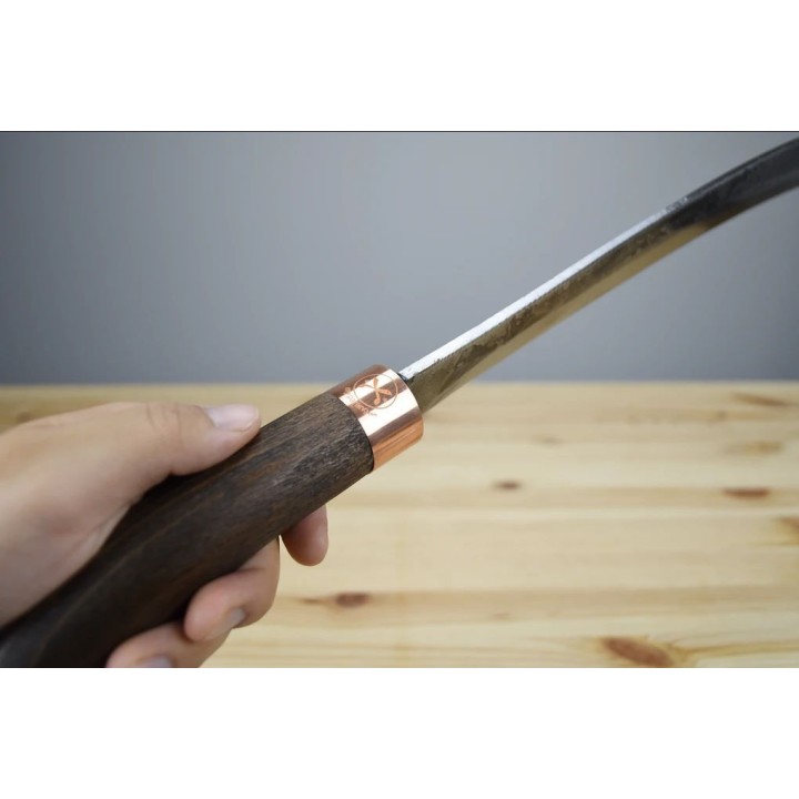 Machette My Parang Rintis Carbone 5160 Manche Bois Etui Nylon Made In Malaysia MYPRNTS12 - Livraison Gratuite