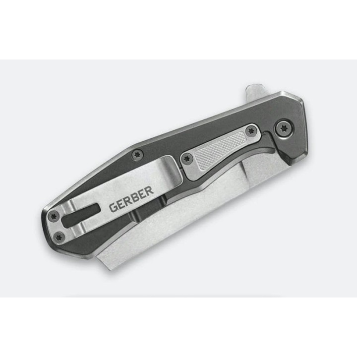 Couteau Gerber Asada Black Lame Acier 7Cr17MoV Manche Aluminium Framelock Clip G1807 - Livraison Gratuite