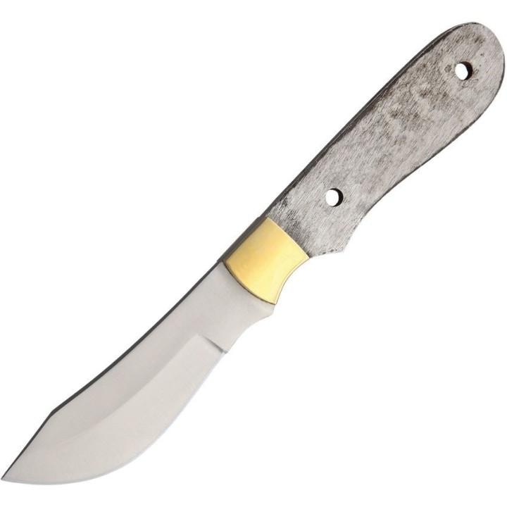 BL093 2 Lames A Customiser Skinner Lame Acier Inox Garde en Laiton - Livraison Gratuite