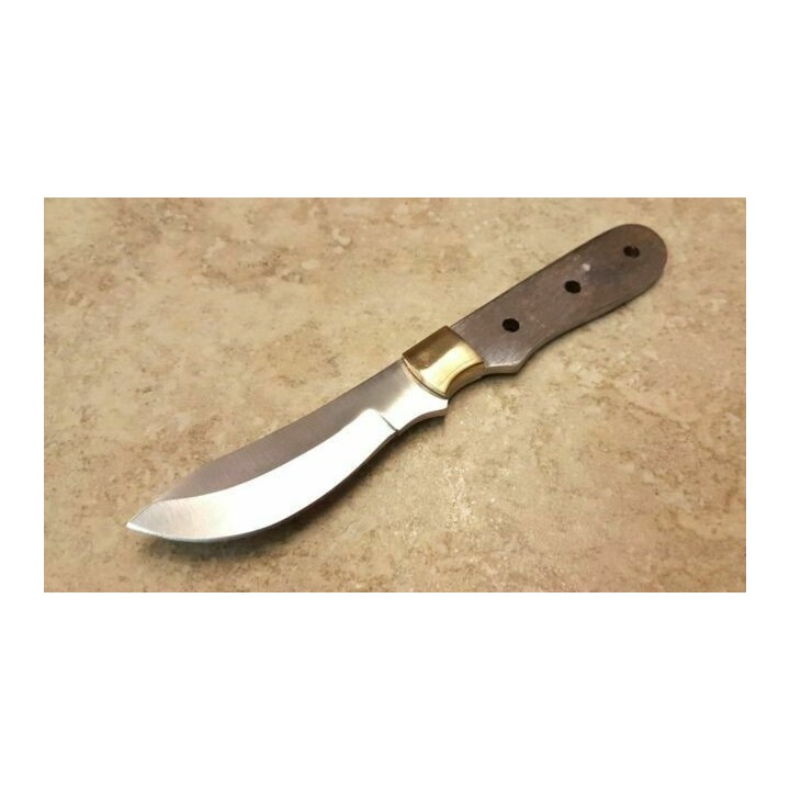 BL093 2 Lames A Customiser Skinner Lame Acier Inox Garde en Laiton - Livraison Gratuite