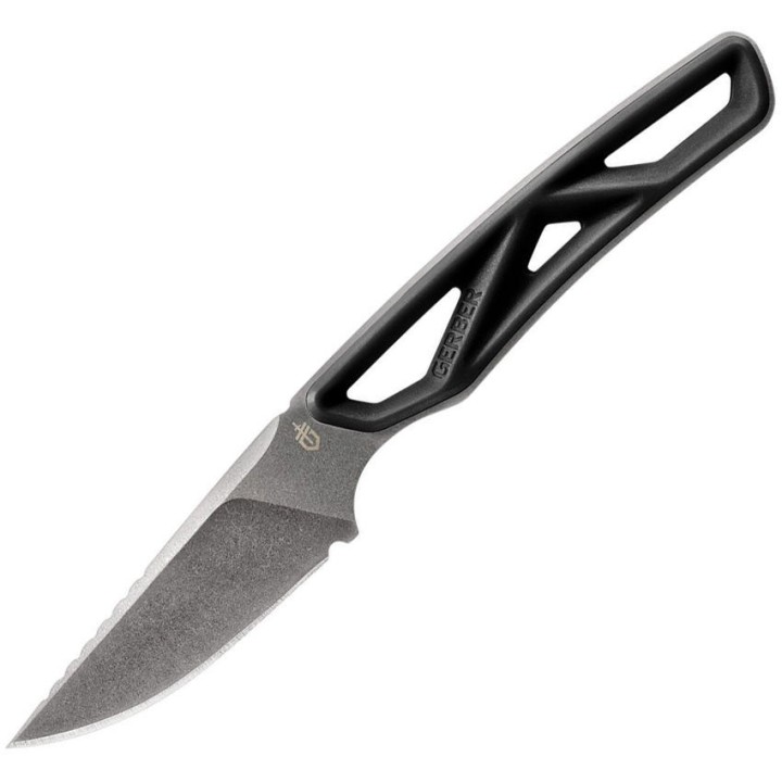 Couteau Gerber Exo-Mod Caper Black Lame Acier 7Cr17MoV Etui Polymer G1801 - Livraison Gratuite
